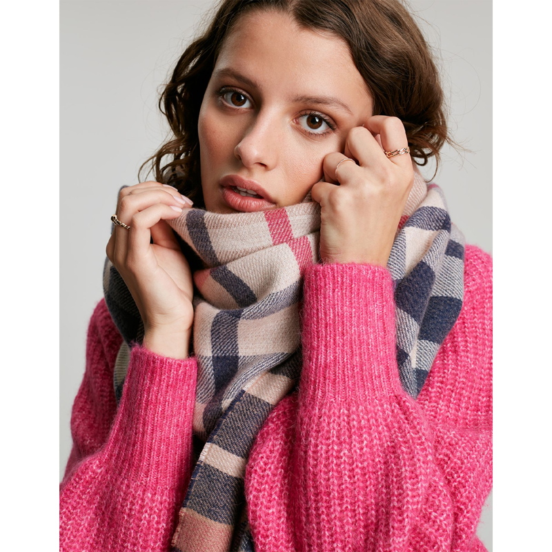 Joules Wetherby Check Scarf - Tan Check-3