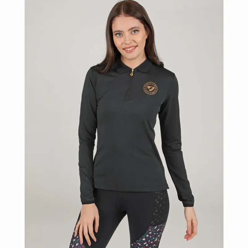 Aubrion Beckton Long Sleeve Tech Top - Charcoal