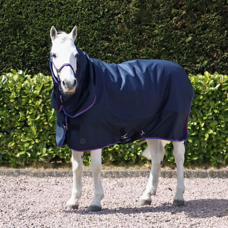 Hy Signature 200g Combi Turnout Rug - Navy/Red/Blue