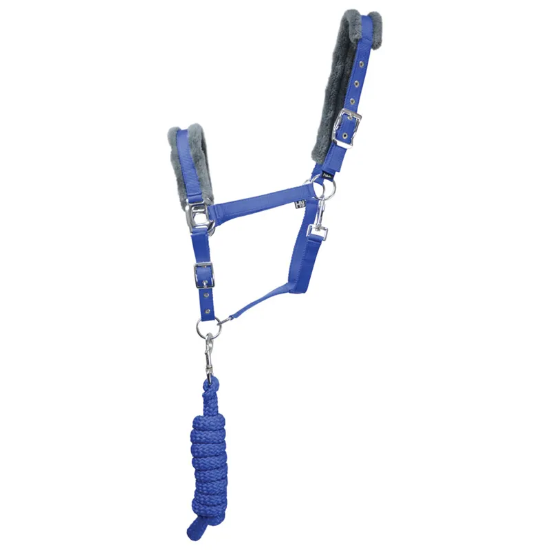 Hy Sport Active Head Collar And Lead Rope - Cobalt Blue