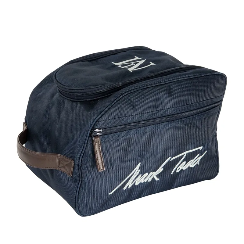 Mark Todd Padded Pro Luggage Hat Bag - Navy/Chocolate