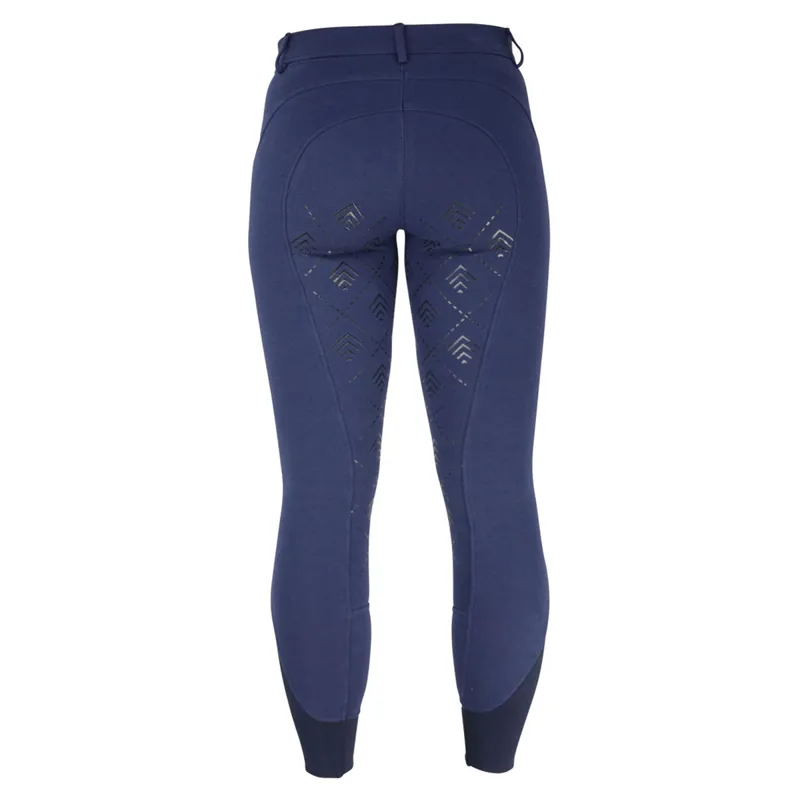 Hy Equestrian Derby Silicon Ladies Jodhpurs - Navy-2