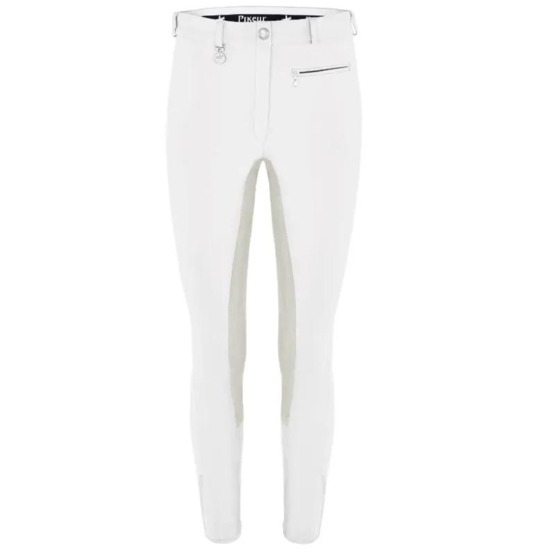 Pikeur Lugana Ladies Contrast Breeches - White