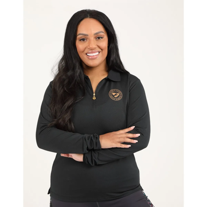 Aubrion Beckton Long Sleeve Tech Top - Charcoal-1