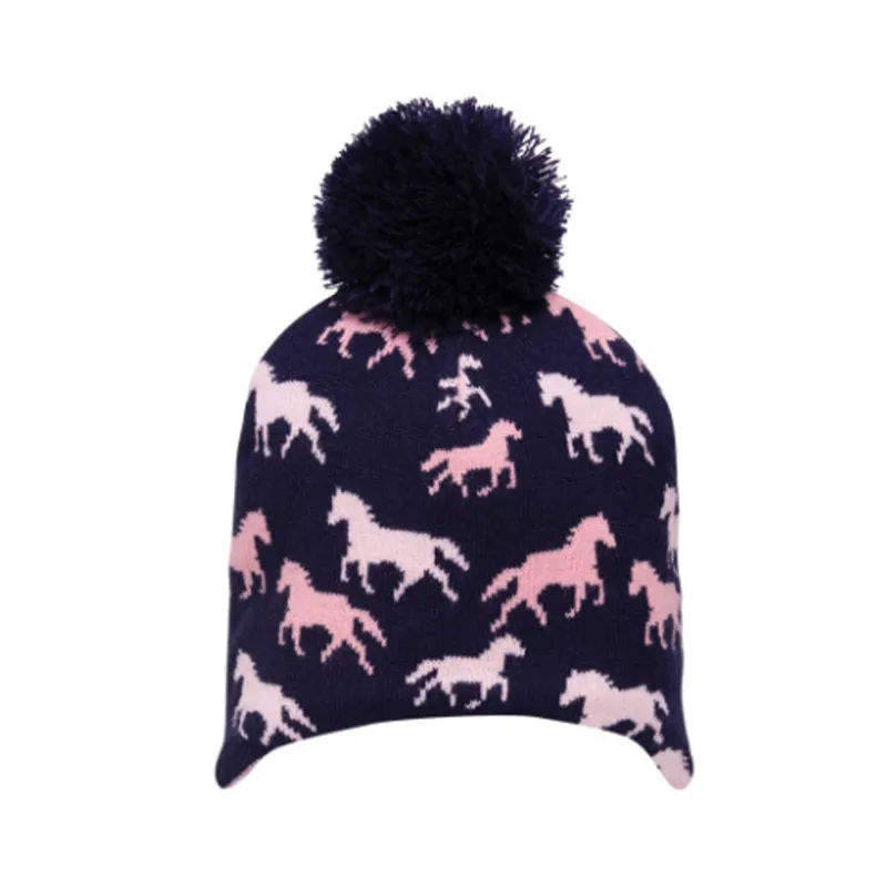 Hy Equestrian Flaine Children's Hat - Navy/Pink 