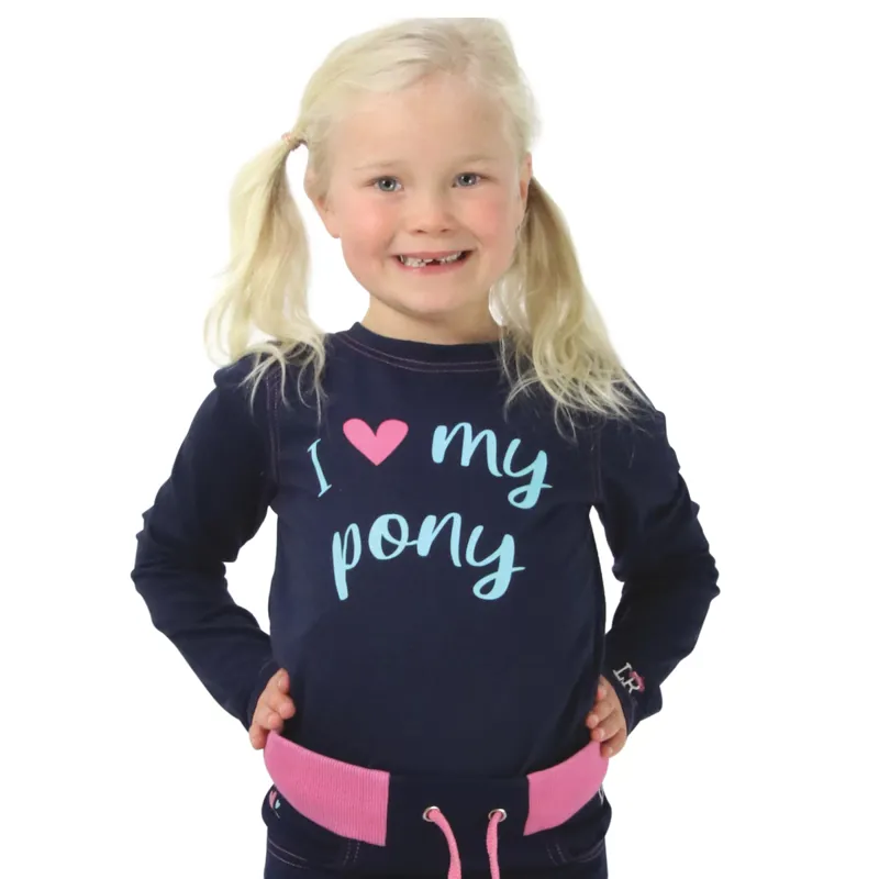 Little Rider I Love My Pony Collection Long Sleeve T-Shirt - Navy