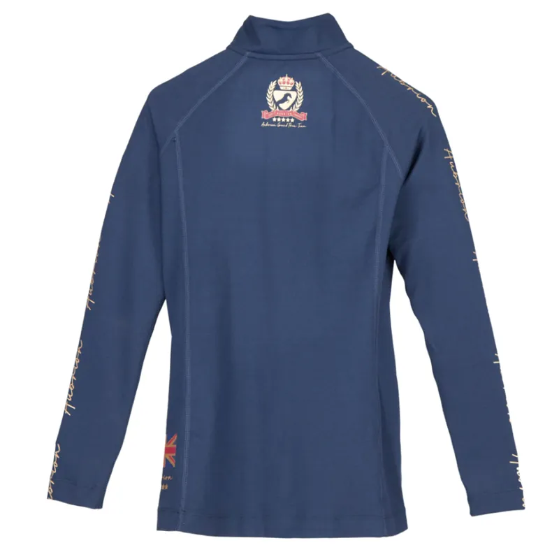 Aubrion Young Rider Team Long Sleeve Base Layer - Navy Blue-1