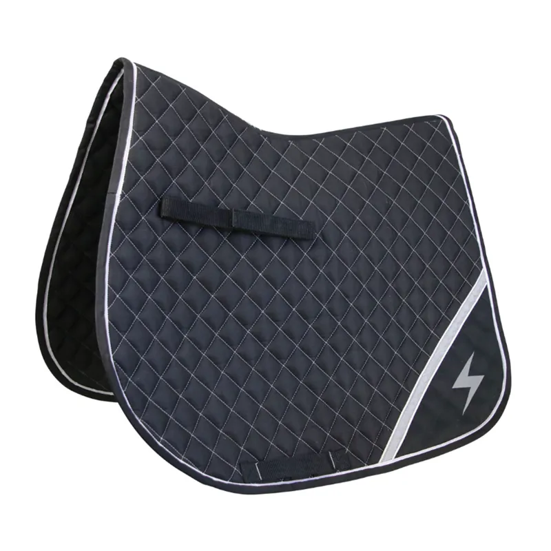 Silva Flash Saddle Pad By Hy Equestrian - Black/Reflective Silver	