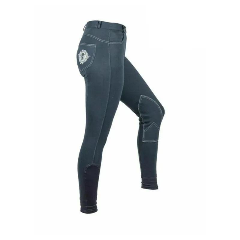 SaddleCraft Contrast Ladies Breeches - Navy/Silver