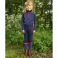Hy Equestrian Stella Children's Riding Tights - Navy/Red