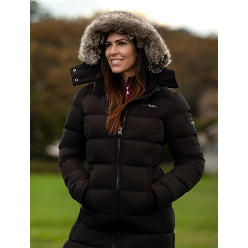 LeMieux Harper Longline Puffer Coat - Black-5