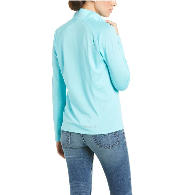 Ariat Womens Sunstopper 2.0 LS Base Layer - Cool Blue-1