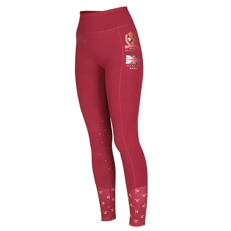 Aubrion Team Riding Tights - Maids - Burgundy
