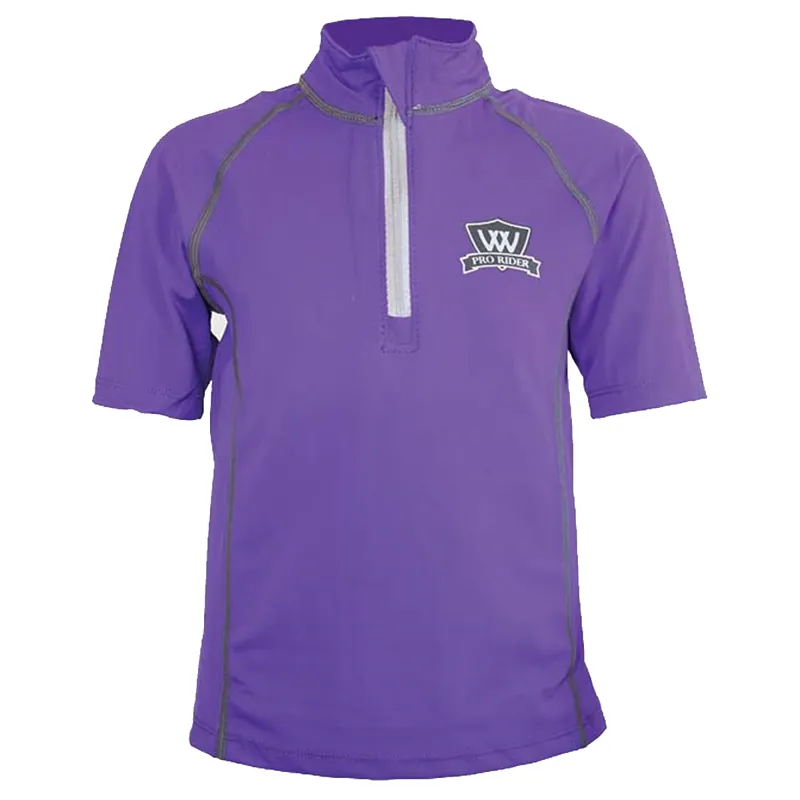 Woof Wear Young Rider Short Sleeve Riding Shirt - Ultra Violet