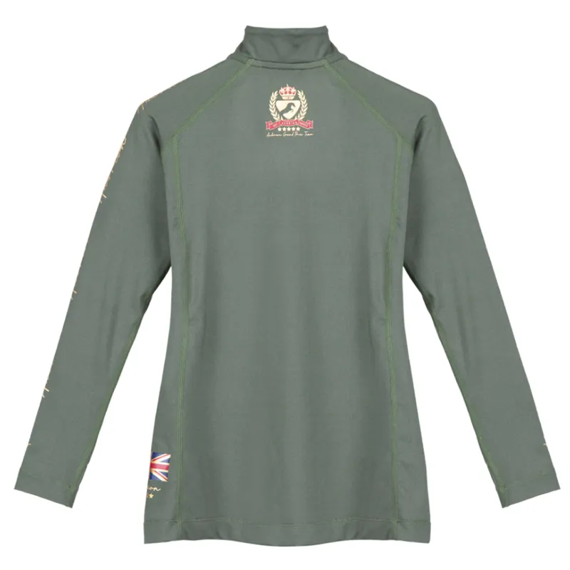 Aubrion Young Rider Team Long Sleeve Base Layer - Khaki-1