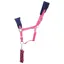 Hy Equestrian DynaMizs Ecliptic Fleece Head Collar And Lead Rope - Navy/Magenta	