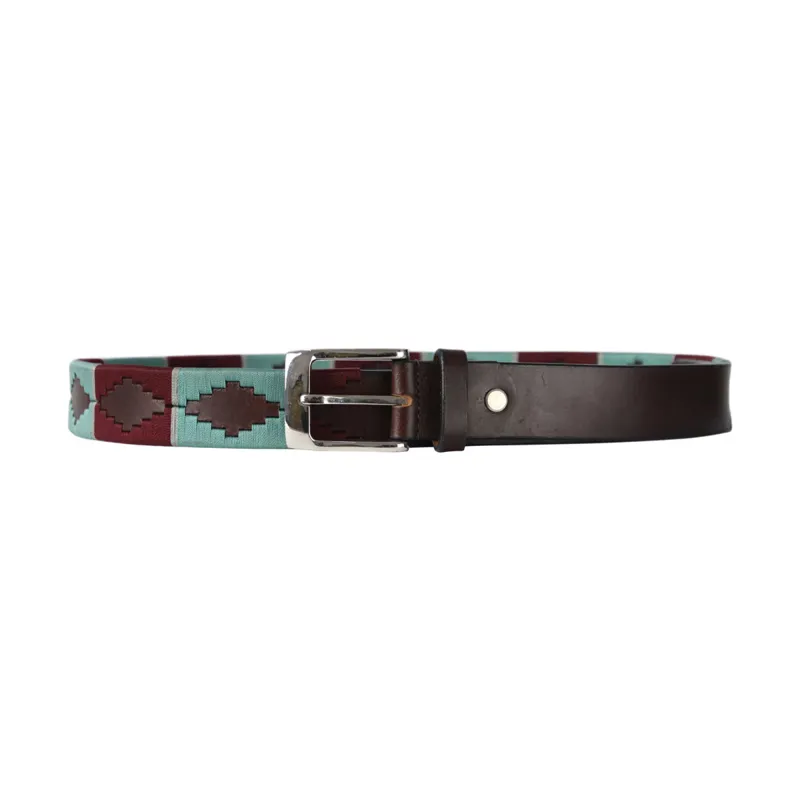 Hy Equestrian Elevate Polo Belt - Aqua/Fig-1