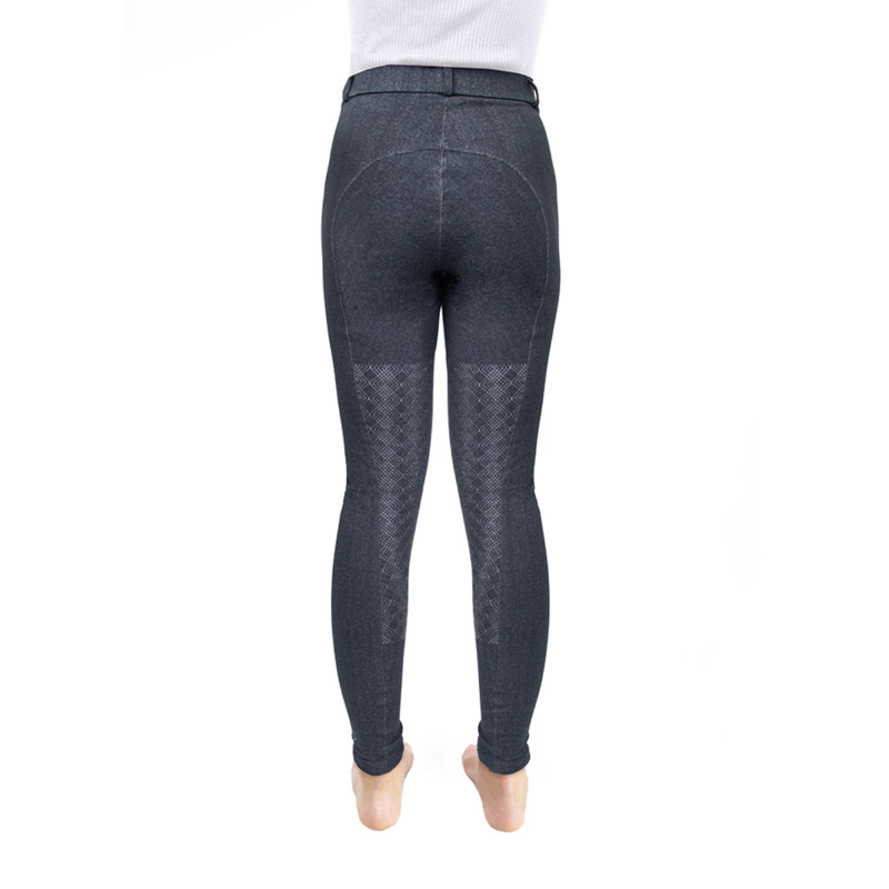 Hy Equestrian Ladies Jesmond Jewel Look Tights - Denim-1