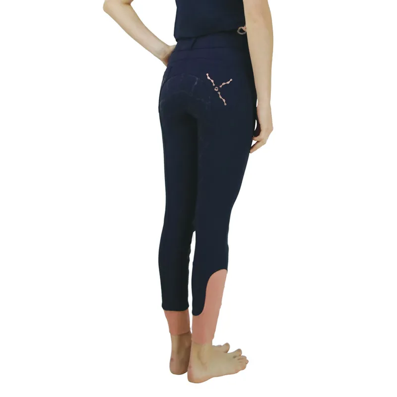 Hy Equestrian Exquisite Bit and Stirrup Collection Breeches - Navy-1