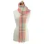 Hy Equestrian Ladies Supersoft Tartan Scarf - Coral/Grey/Cream	