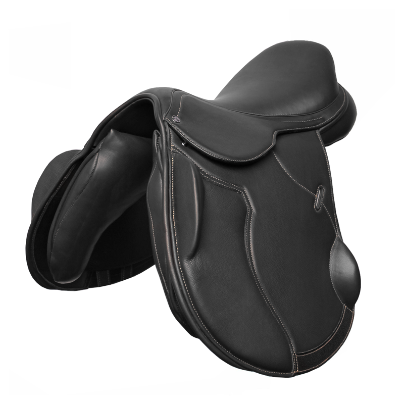 Cavaletti Collection Monoflap Jump Saddle - Black - 17.5inch-1