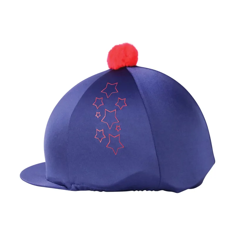 Hy Equestrian Stella Hat Cover - Navy/Red
