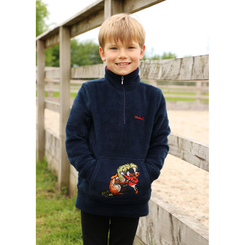 Hy Equestrian Thelwell Collection Children's Soft Fleece - Navy-1
