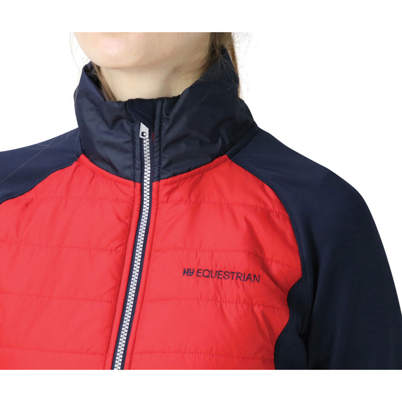 Hy Equestrian Richmond Collection Padded Jacket - Navy/Red-2