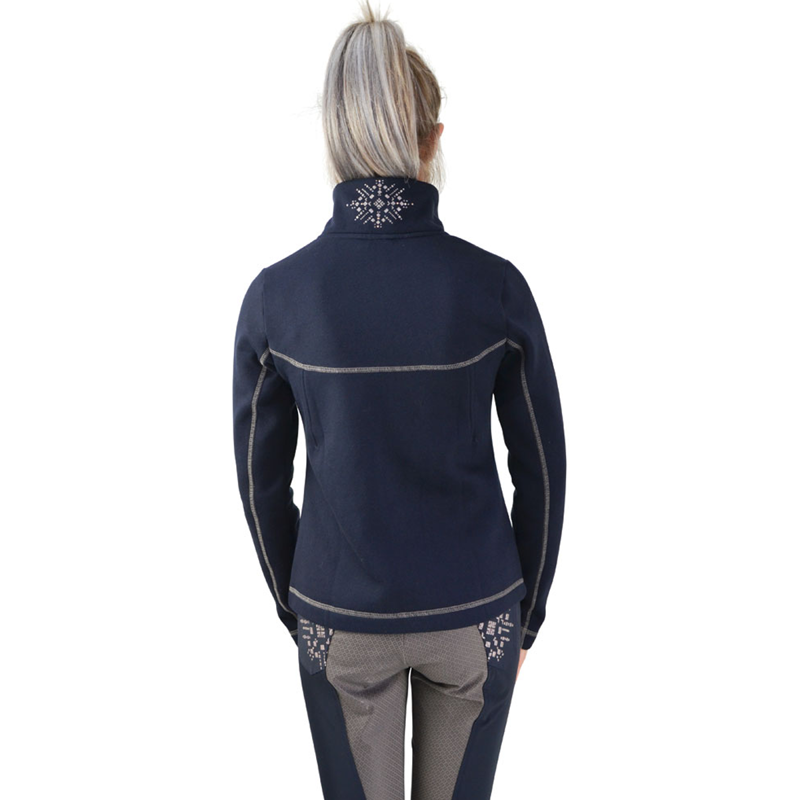 Hy Equestrian Kensington Ladies Jacket - Navy/Taupe/ Rose Gold-2
