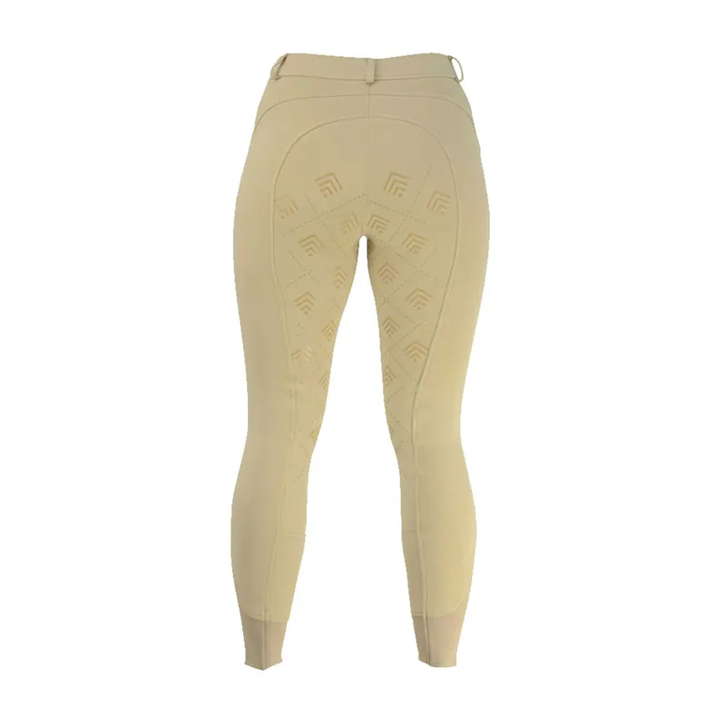 Hy Equestrian Derby Silicon Ladies Jodhpurs - Beige-2
