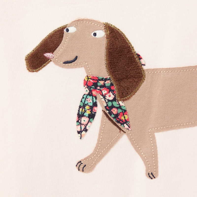 Joules Ava Artwork Top - Pink Dog-4