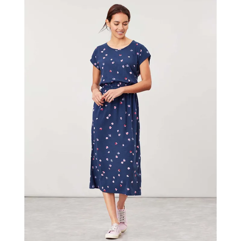 Joules Alma Jersey Midi Dress - Navy Pansy-1
