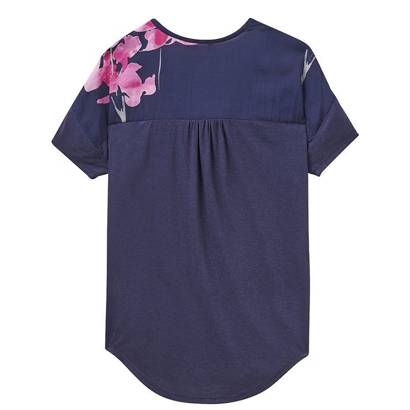 Joules Ladies Zoe Jersey T-Shirt - French Navy Orchid-1