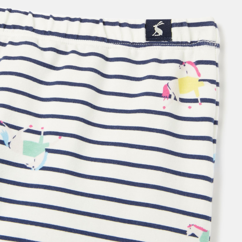 Joules Payton Cotton Leggings - Horse Stripe -1