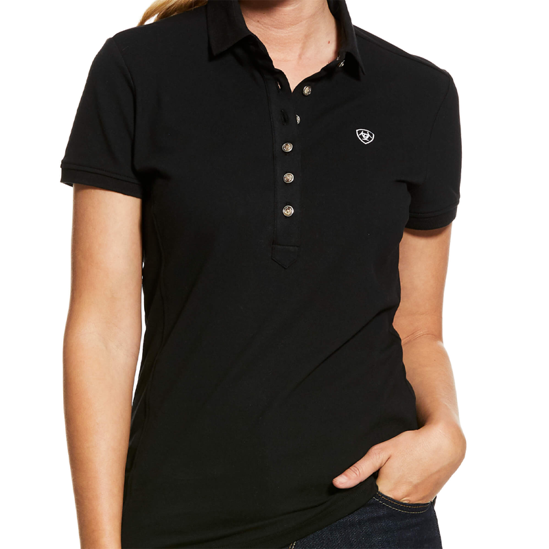 Ariat Women's Prix 2.0 Polo Shirt - Black-1