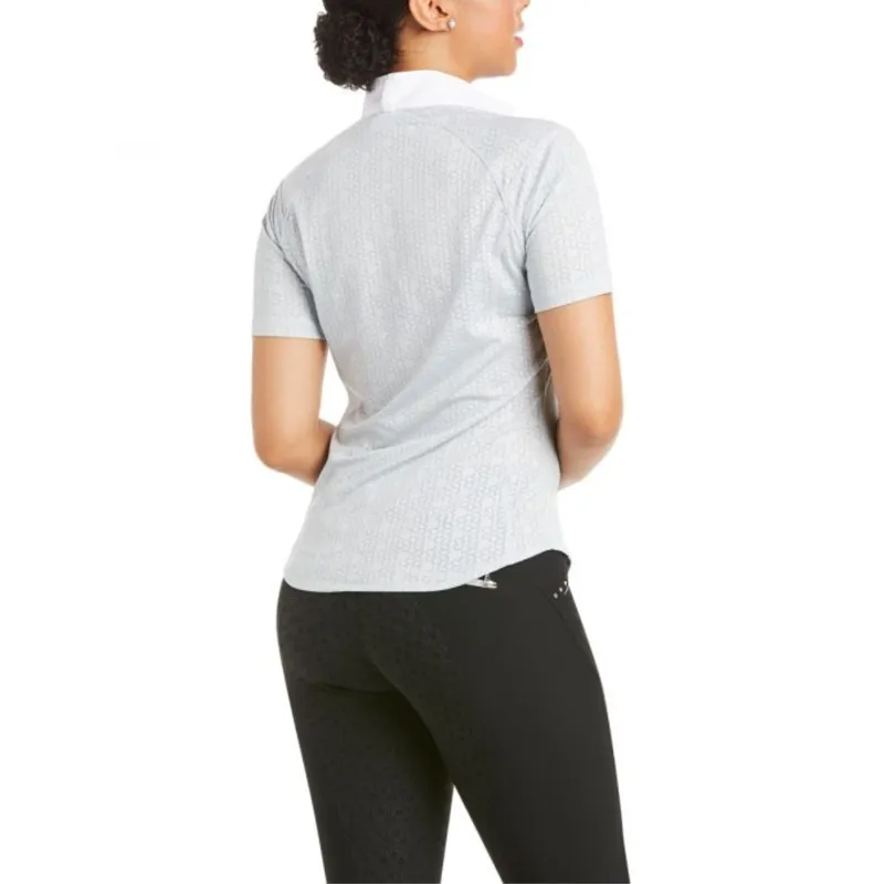 Ariat Wms Showstopper 3.0 SS Show Shirt - Pearl Grey -1