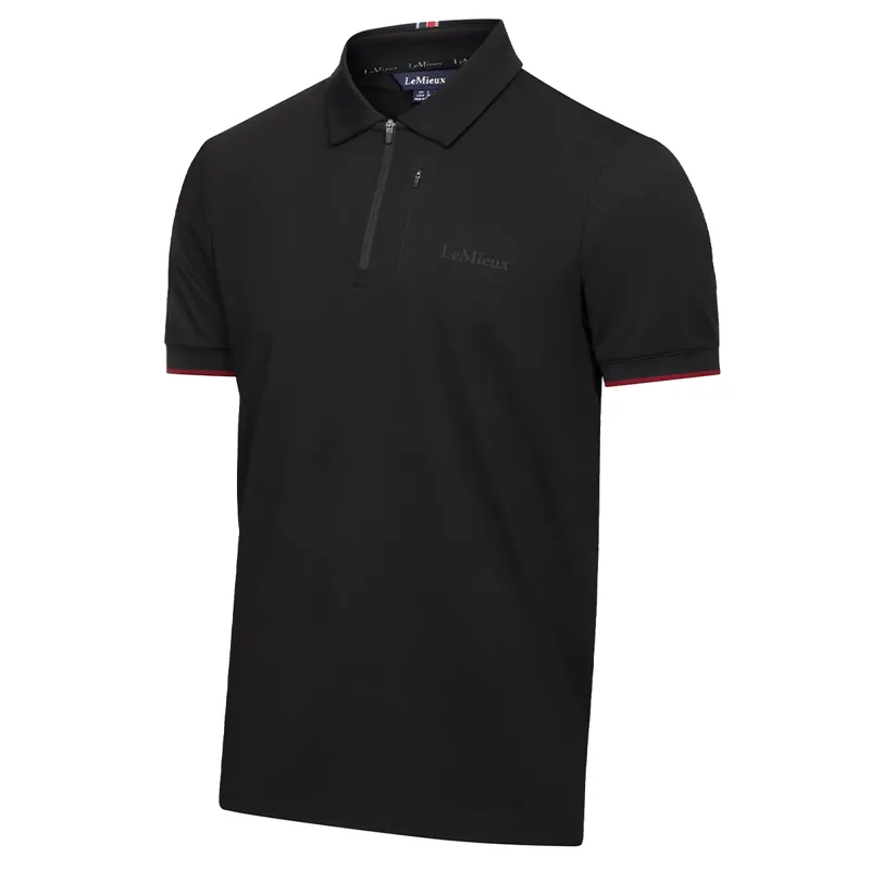 LeMieux Men's Elite Zip Polo Shirt - Black-1