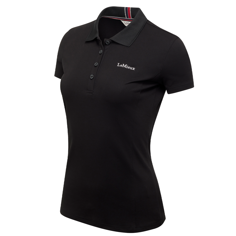 LeMieux Elite Ladies Polo Shirt II - Black-1