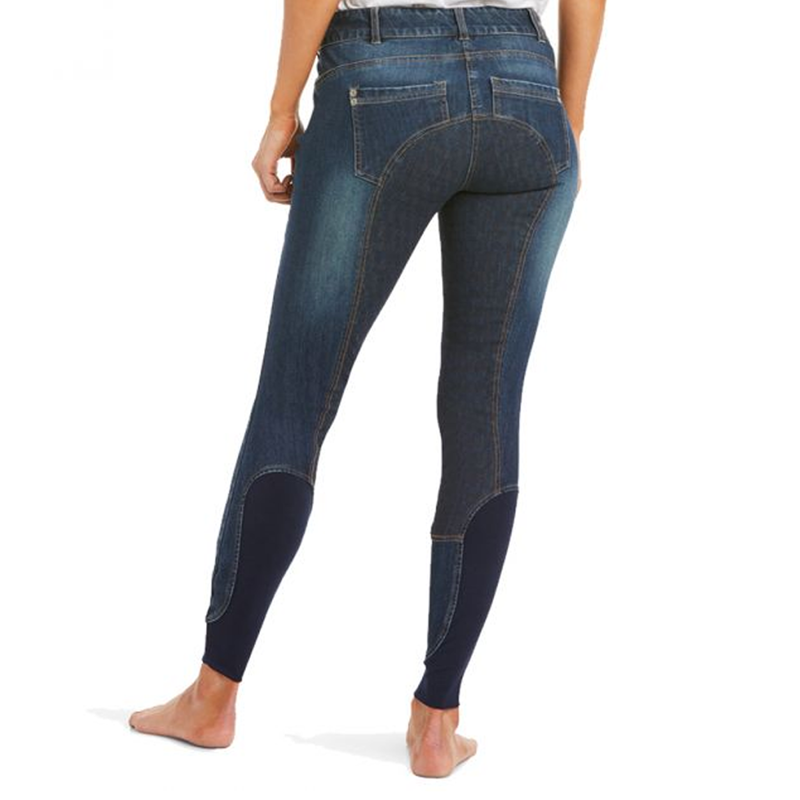 Ariat Womens Halo Denim FS Breeches - Marine -1