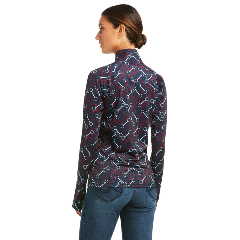 Ariat Lowell 2.0 1/4 Zip Base Layer - Team Print-1