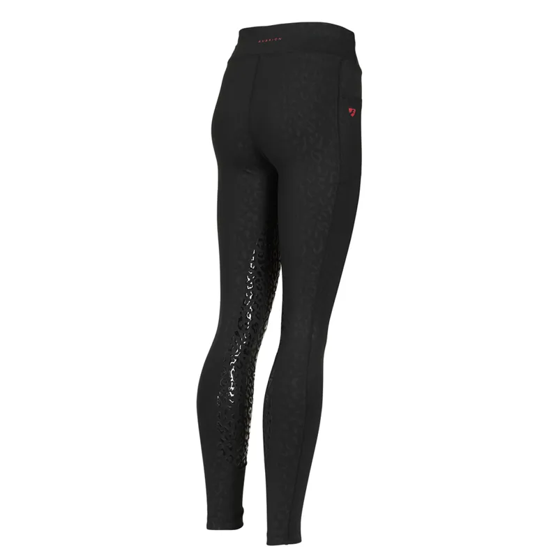 Aubrion Non-Stop Tights - Young Rider - Black-2