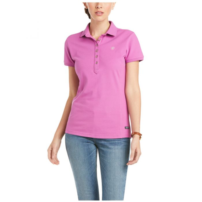 Ariat Womens Prix 2.0 SS Polo - Meadow Mauve -2