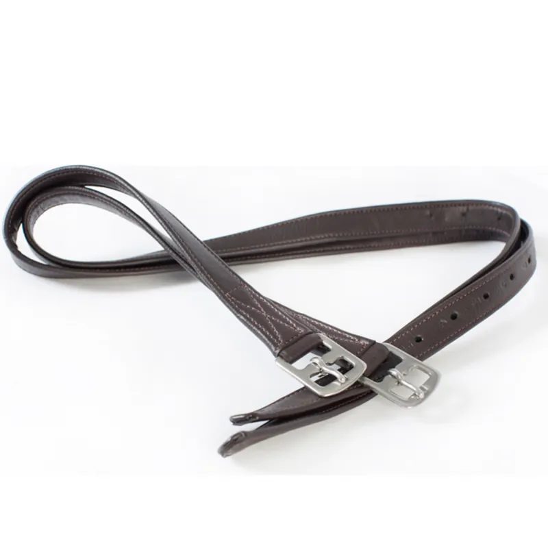 Cameo Anti Stretch Synthetic Stirrup Leathers - Brown