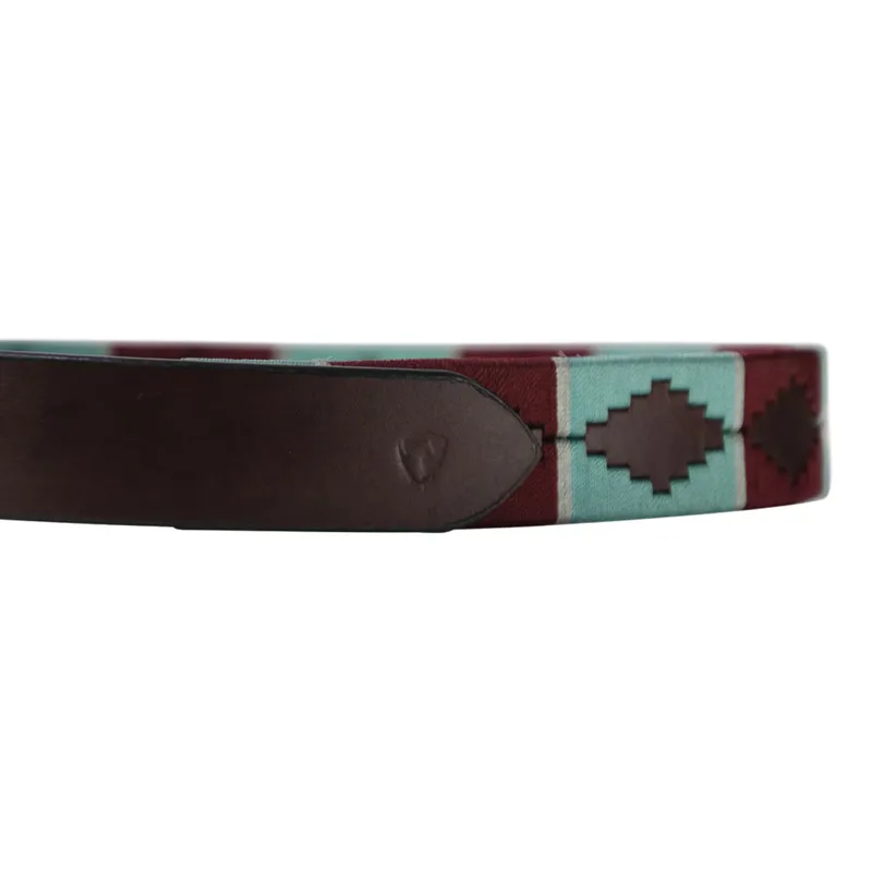 Hy Equestrian Elevate Polo Belt - Aqua/Fig-2