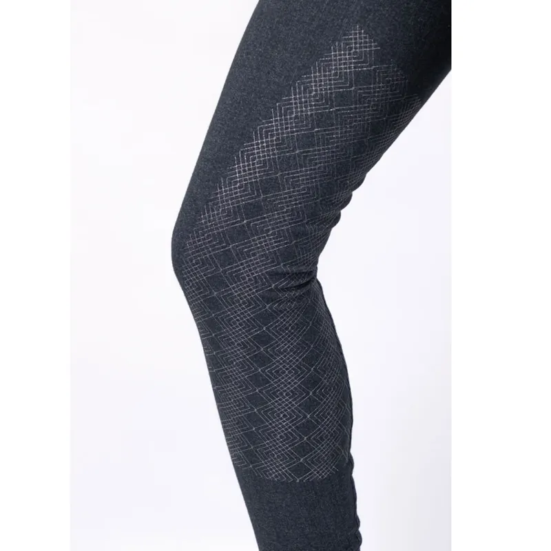 Hy Equestrian Ladies Jesmond Jewel Look Tights - Denim-2