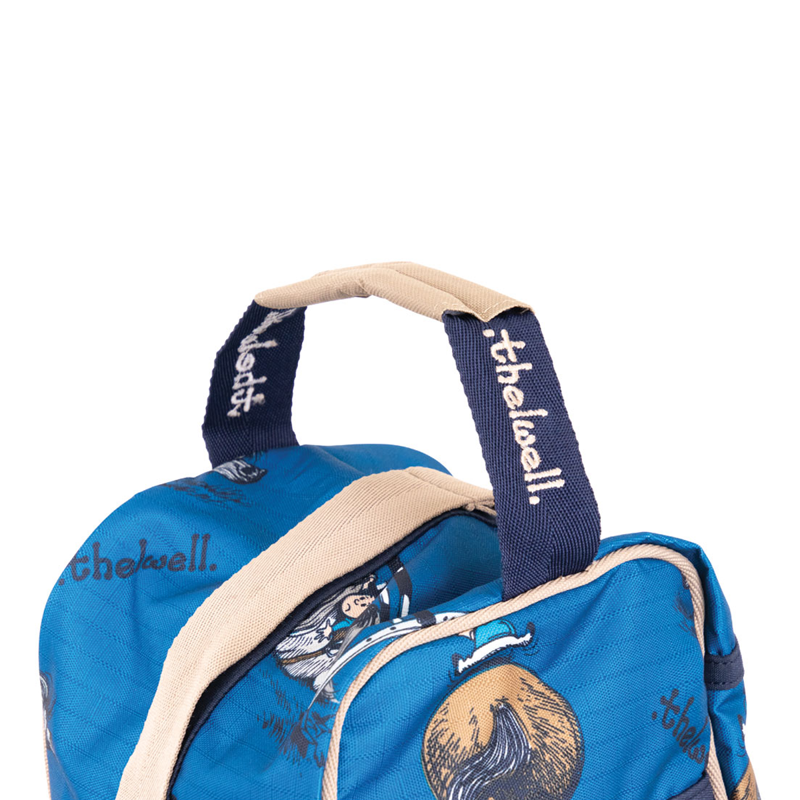 Hy Equestrian Thelwell Collection Jumps Boot Bag - Classic Blue/Taupe/Navy-2