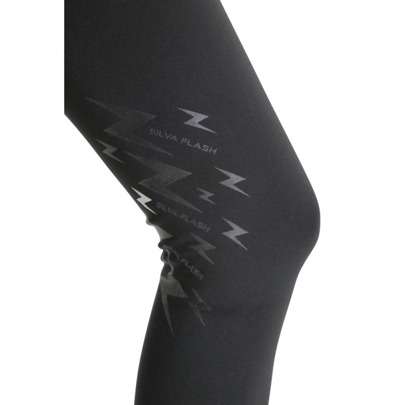 Silva Flash Riding Tights By Hy Equestrian - Black/Reflective Silver-2