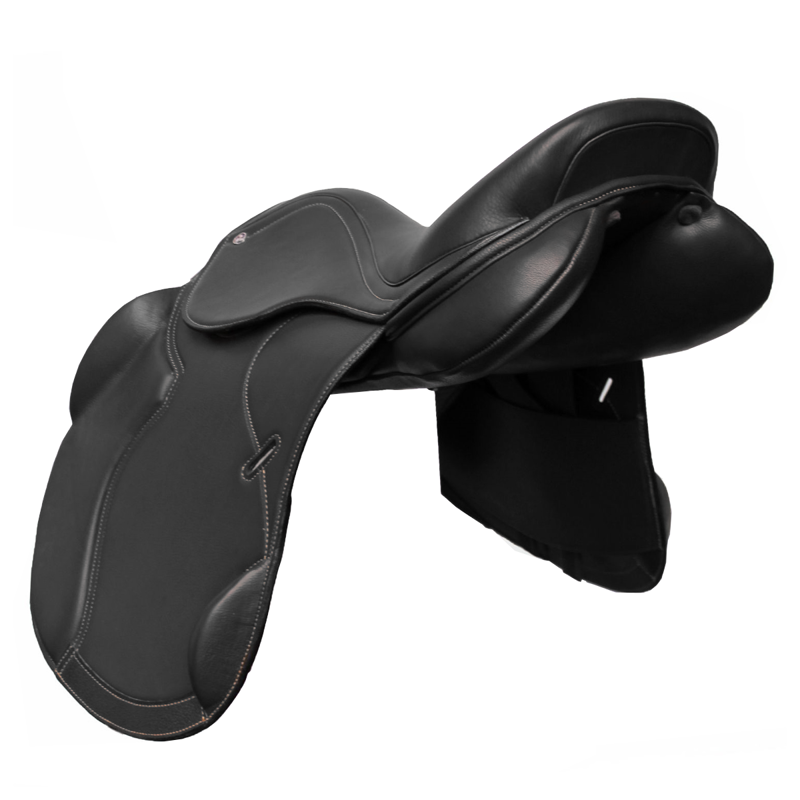 Cavaletti Collection Monoflap Jump Saddle - Black - 17.5inch-2