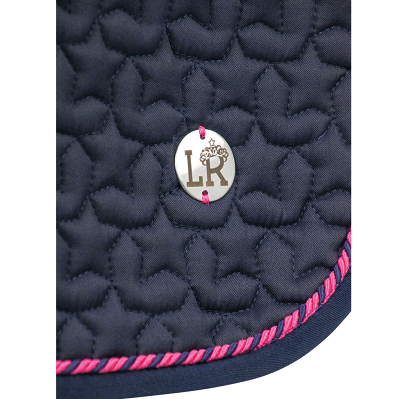 Suzie Saddle Pad By Little Rider - Navy/Pink	-1