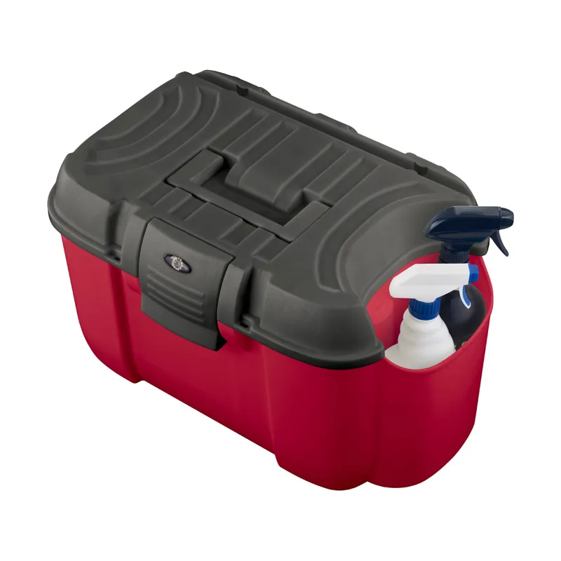 Hy Large Tack Box - Red/Grey	-1